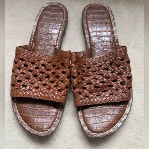 SAM EDELMAN Leather Slip On Sandals